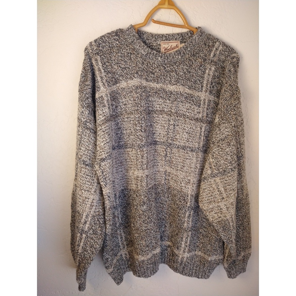 Vintage Woolrich Sweater Men's XL Cotton Wool Blend Outdoor Fisherman 48" Chest